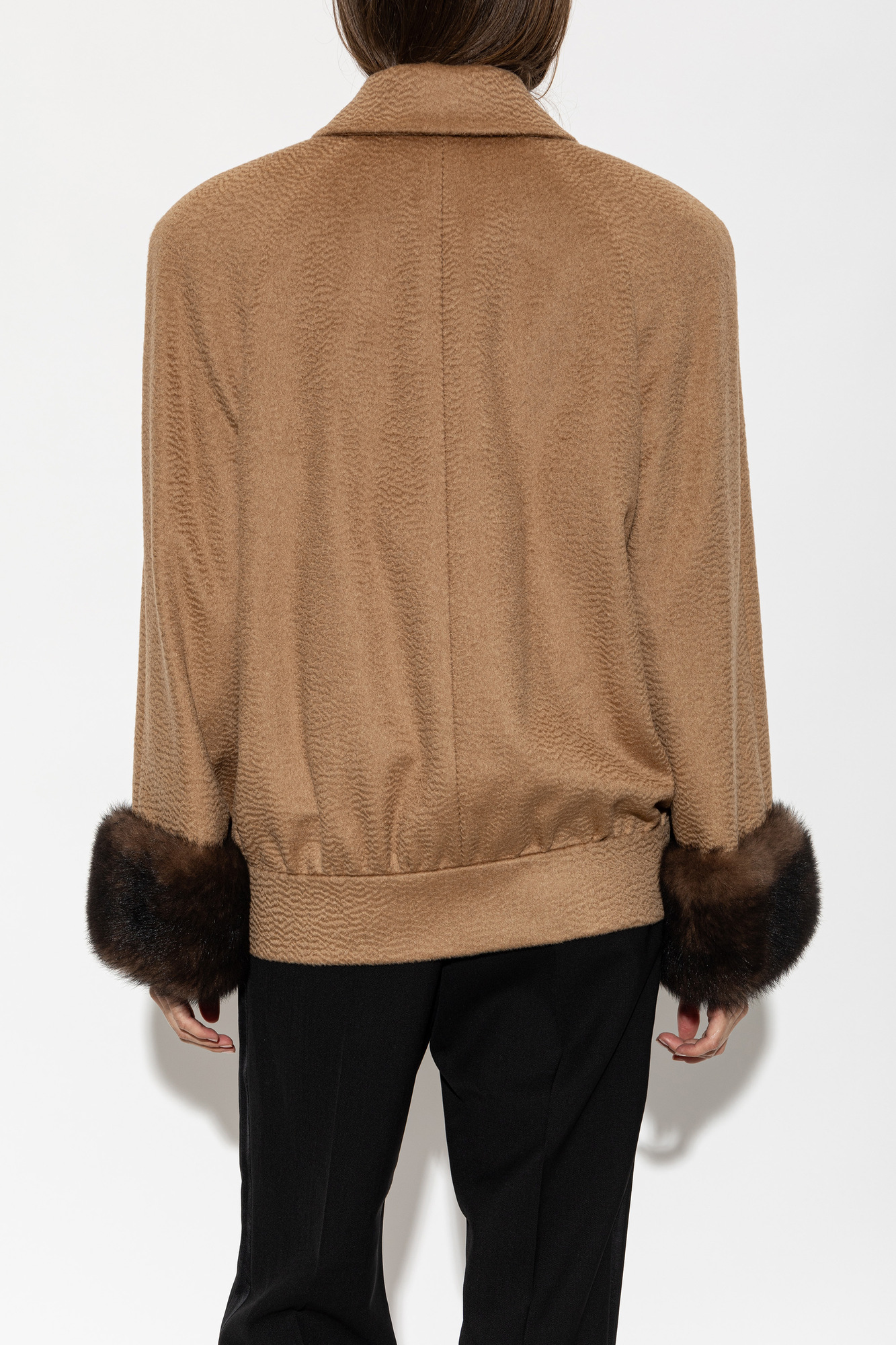 Valentino Garavani Wool jacket with fur cuffs | Women's | Vitkac